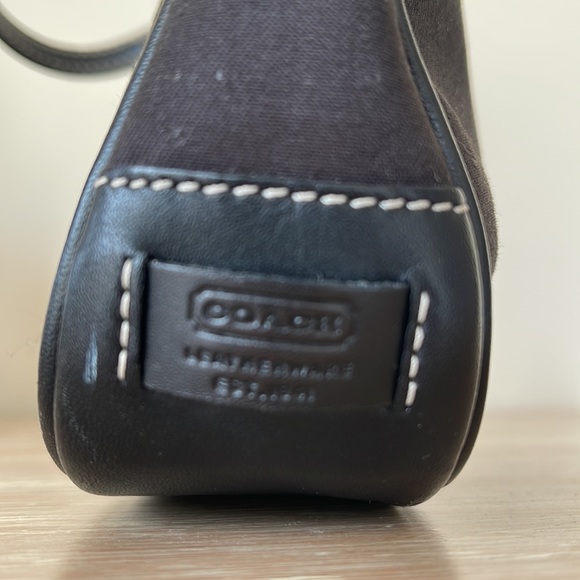 COACH VINTAGE Peach Leather / Canvas Mini Bag - Picture 8 of 12